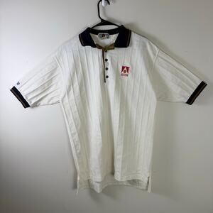 Vintage Lions Pride Ascend cream casual polo shirt mens Large